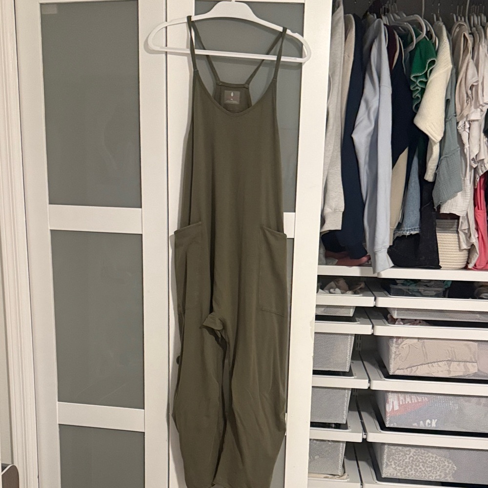 FP Movement by Free People Khaki Jumpsuit